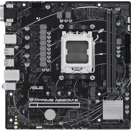 Материнская плата ASUS PRIME A620M-E-CSM, Socket AM5, A620, 2*DDR5,  DP+VGA+HDMI, 4xSATA3, M2, Audio, Gb LAN, USB 3.2, USB 2.0, mATX; 90MB1F50-M0EAYC, фото 