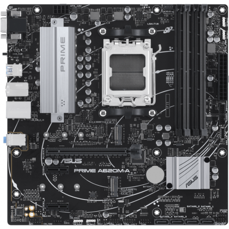 Материнская плата Asus PRIME A620M-A-CSM Soc AM5 AMD A620 2xDDR5 mATX AC`97 8ch(7.1) GbLAN RAID+VGA+HDMI+DP, фото 