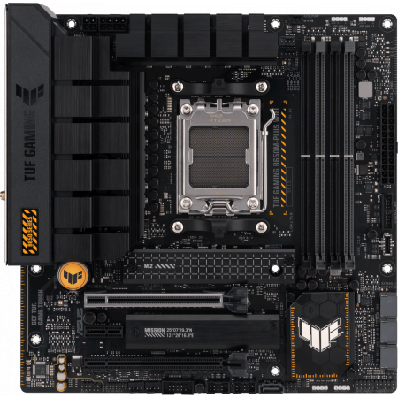 Материнская плата ASUS TUF GAMING B650M-PLUS WIFI AM5 micro-ATX 4xDDR5 2xPCIEx16 PCIEx1 2xM.2 HDMI DP 2.5GLAN WIFI (90MB1BF0-M0EAY0), фото 