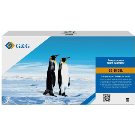 Картридж лазерный G&G GG-D105L черный (2500стр.) для Samsung ML-1910/1915/1916K/2525K/1911;SCX-4600/4605K/4610K/4623K, фото 