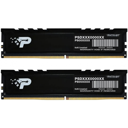 Память DDR5 2x16GB 4800MHz Patriot PSP532G4800KH1 Signature Premium RTL PC5-38400 CL40 DIMM 288-pin 1.1В kit single rank с радиатором Ret, фото 
