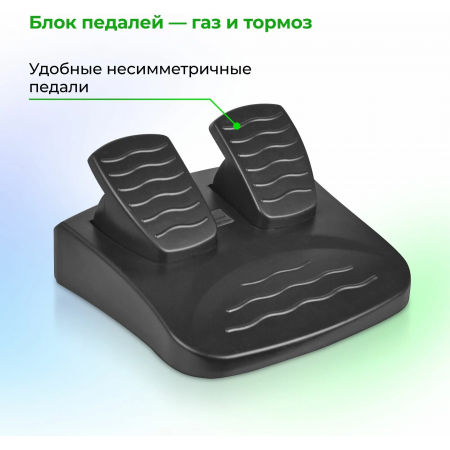 Руль DEFENDER CHALLENGE MINI 64351 {Руль+ педали, 10кн., 200мм.,USB}, фото , изображение 5
