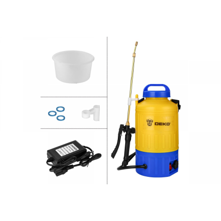 Опрыскиватель Deko DKSP09 аккум. 5л желтый/синий (065-0941), фото 