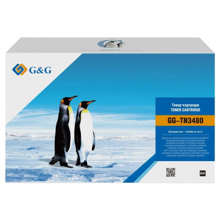 Картридж лазерный G&G GG-TN3480 черный (8000стр.) для Brother DCP L5500DN/ L6600DW, фото 