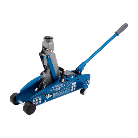 Домкрат STELS 51132  гидравлический подкатной с фиксатором 2.5 т safety pin 140-385мм в кейсе, фото , изображение 2