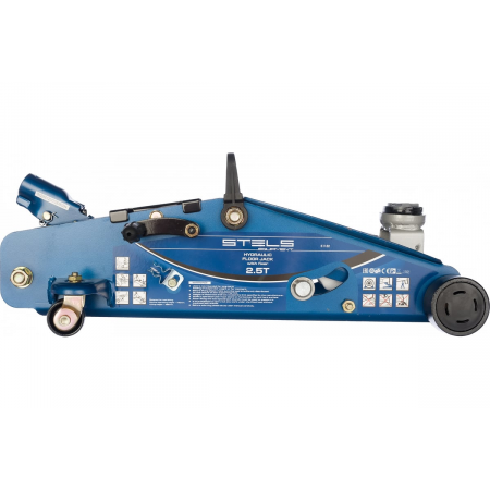 Домкрат STELS 51132  гидравлический подкатной с фиксатором 2.5 т safety pin 140-385мм в кейсе, фото , изображение 21