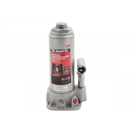 Домкрат MATRIX 50723  бутылочный 8т h подъема 230–457мм, фото , изображение 8