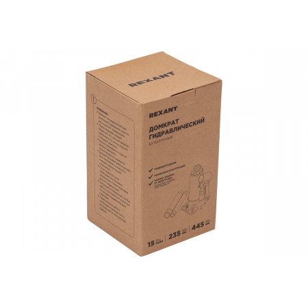 Домкрат гидравлический бутылочный 15т REXANT, фото , изображение 14