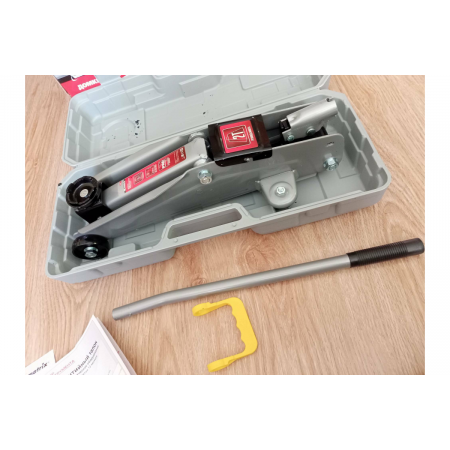 Домкрат MATRIX 51028 гидравлический подкатный 2 т h подъема 135–385мм в пласт. кейсе master, фото , изображение 33