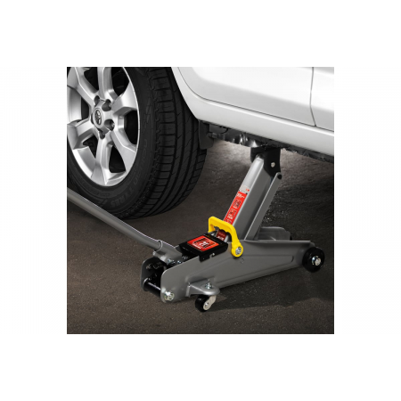 Домкрат MATRIX 51028 гидравлический подкатный 2 т h подъема 135–385мм в пласт. кейсе master, фото , изображение 6