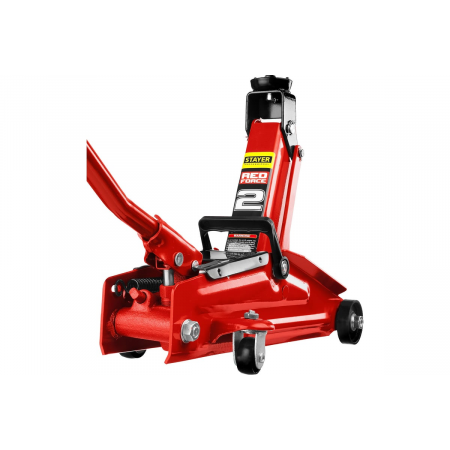 Домкрат STAYER 43153-2  гидравлический подкатной red force 2т 130-350мм, фото , изображение 5