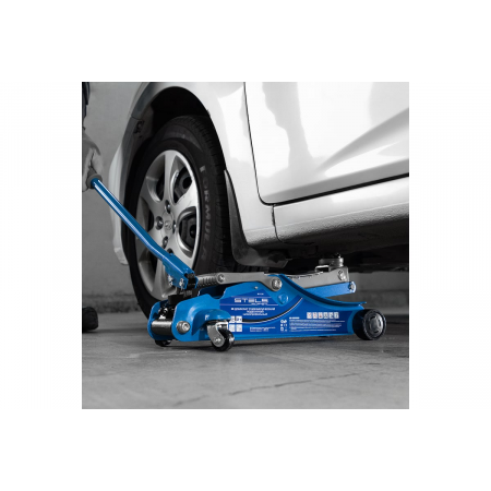 Домкрат STELS 51131  гидравлический подкатной поворотная рукоятка 2т low profile 100-350мм, фото , изображение 11