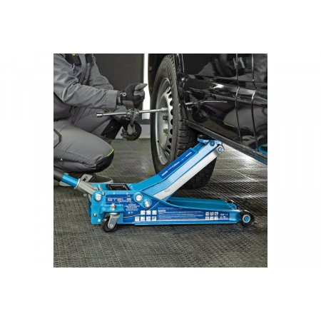 Домкрат гидравлический подкатной STELS 51136, быстрый подъем 3т low profile quick lift 75-515мм про, фото , изображение 9