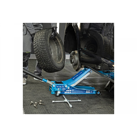 Домкрат гидравлический подкатной STELS 51136, быстрый подъем 3т low profile quick lift 75-515мм про, фото , изображение 10