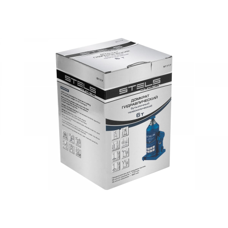 Домкрат гидравлический бутылочный телескопический, 6 т, h подъема 170–420 мм// Stels, фото , изображение 21