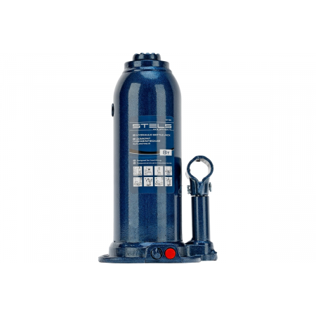 Домкрат гидравлический бутылочный, 8 т, h подъема 222-447 мм// Stels, фото , изображение 11