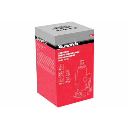 Домкрат гидравлический бутылочный, 12 т, h подъема 230–465 мм// Matrix, фото , изображение 15