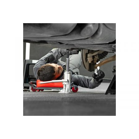 Домкрат гидравлический бутылочный, 4 т, h подъема 194–372 мм// Matrix, фото , изображение 4