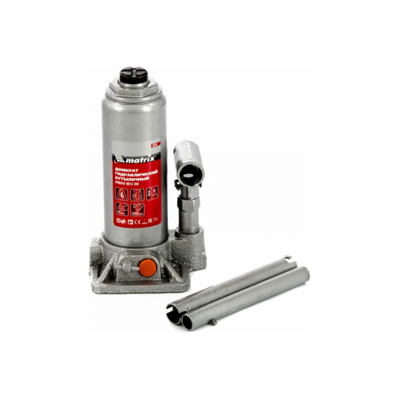 Домкрат гидравлический бутылочный, 4 т, h подъема 194–372 мм// Matrix, фото , изображение 5