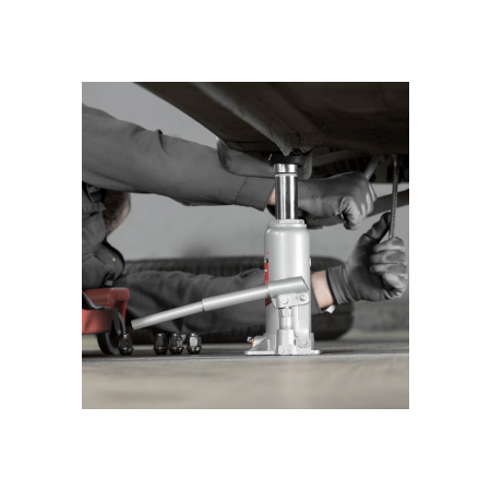 Домкрат гидравлический бутылочный MATRIX, 6 т, h подъема 216–413 мм 50777, фото , изображение 11