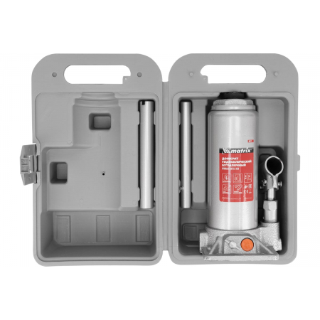 Домкрат гидравлический бутылочный MATRIX, 6 т, h подъема 216–413 мм 50777, фото , изображение 19