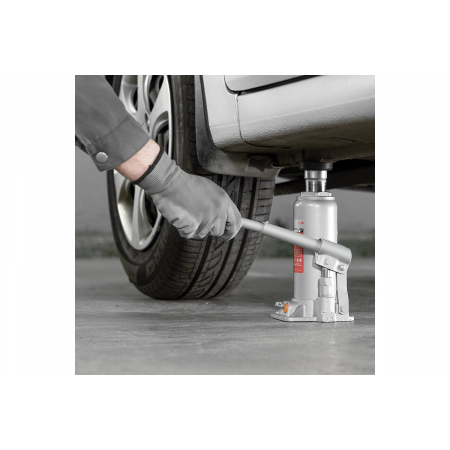 Домкрат гидравлический бутылочный MATRIX, 6 т, h подъема 216–413 мм 50777, фото , изображение 8