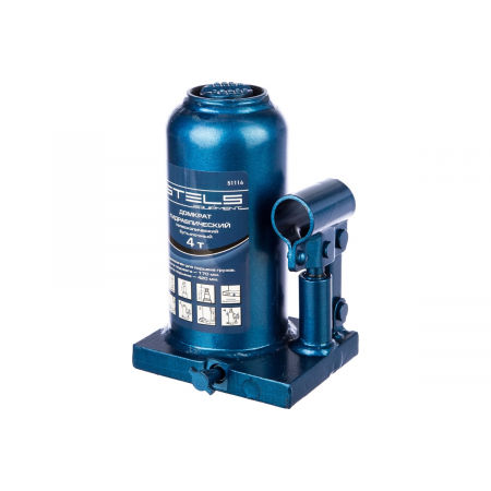 Домкрат STELS 51116  гидравлический бутылочный телескопический 4 т h подъема 170–420мм, фото , изображение 6