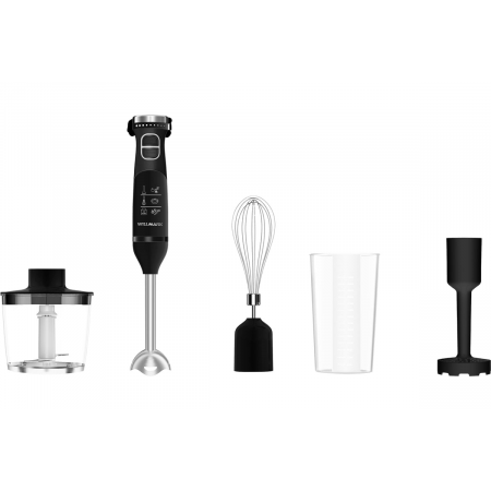 Блендер погружной WILLMARK WHB-1155BS(soft touch,стак.600мл.,венчик, нас.пюре,измельч, черный 1000W), фото , изображение 7