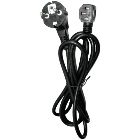 Кабель питания Gembird 1.8м, VDE(0.75мм), черный, угловой разъем, с зазем., пакет PC-186A-VDE, фото 