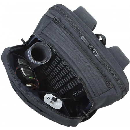 Рюкзак для ноутбука 17.3 Riva 8365 черный полиэстер, фото , изображение 7