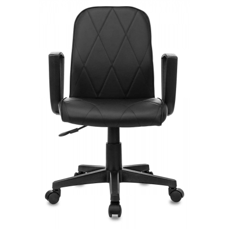 Кресло Бюрократ CH-327 черный эко.кожа крестов. пластик, фото , изображение 2