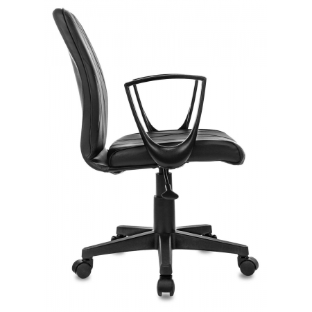 Кресло Бюрократ CH-327 черный эко.кожа крестов. пластик, фото , изображение 3