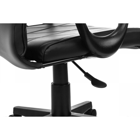 Кресло Бюрократ CH-327 черный эко.кожа крестов. пластик, фото , изображение 6