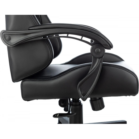 Кресло игровое Zombie GAME TETRA черный/карбон эко.кожа крестов. пластик, фото , изображение 10