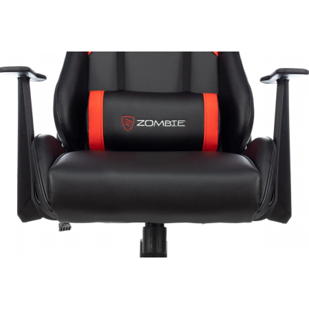 Кресло игровое Zombie Game Penta черный/красный эко.кожа с подголов. крестов. пластик, фото , изображение 11