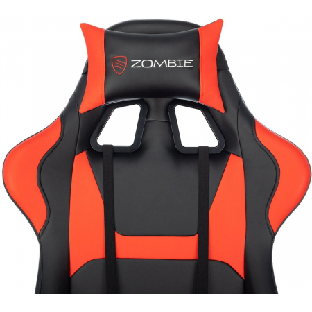 Кресло игровое Zombie Game Penta черный/красный эко.кожа с подголов. крестов. пластик, фото , изображение 12