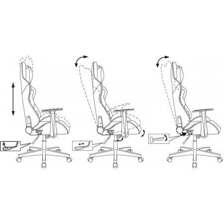 Кресло игровое Zombie Game Penta черный/красный эко.кожа с подголов. крестов. пластик, фото , изображение 20