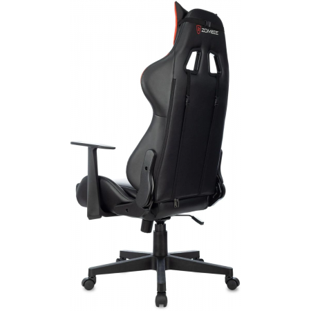 Кресло игровое Zombie Game Penta черный/красный эко.кожа с подголов. крестов. пластик, фото , изображение 5