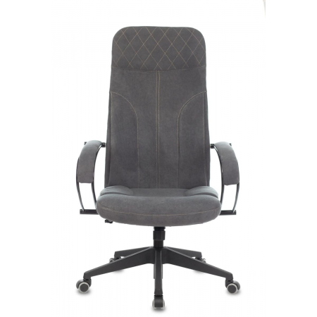 Кресло руководителя Бюрократ CH-608Fabric темно-серый Alfa 44 крестовина пластик, фото , изображение 2