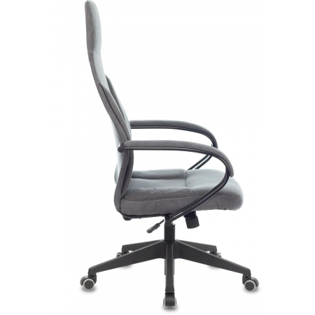 Кресло руководителя Бюрократ CH-608Fabric темно-серый Alfa 44 крестовина пластик, фото , изображение 3