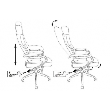Кресло руководителя Бюрократ CH-608Fabric темно-серый Alfa 44 крестовина пластик, фото , изображение 6
