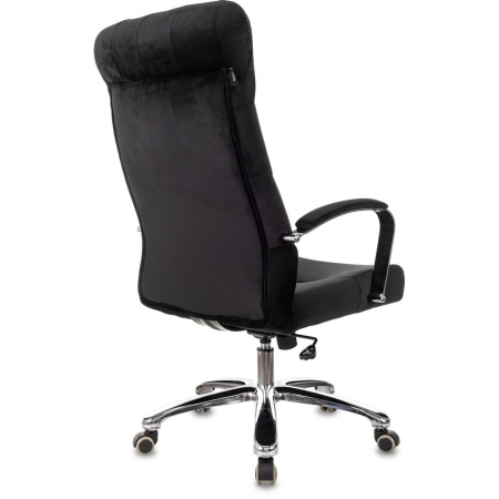 Кресло руководителя Бюрократ T-9928SL Fabric черный Italia Black крестов. металл хром, фото , изображение 4