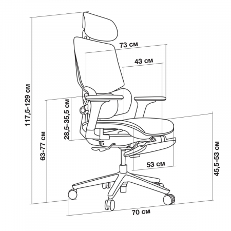 Кресло Cactus CS-CHR-MC01-LGNBK салатовый сиденье черный сетка/ткань с подголов. крестов. пластик подст.для ног, фото , изображение 10