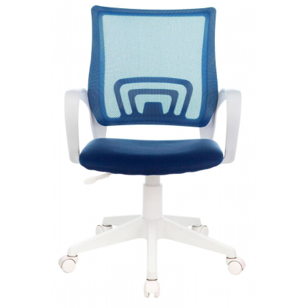 Кресло Бюрократ CH-W695NLT темно-синий TW-05N TW-10N сетка/ткань крестовина пластик пластик белый, фото , изображение 2