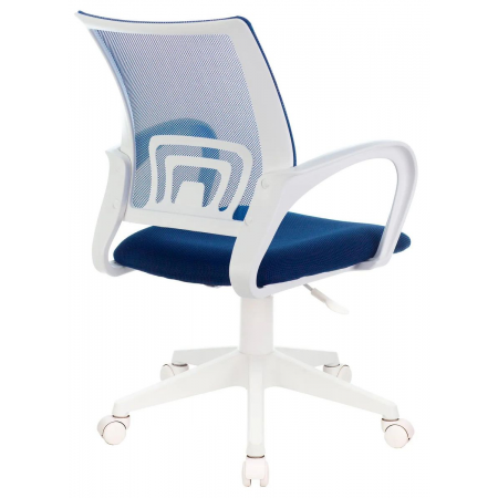 Кресло Бюрократ CH-W695NLT темно-синий TW-05N TW-10N сетка/ткань крестовина пластик пластик белый, фото , изображение 4