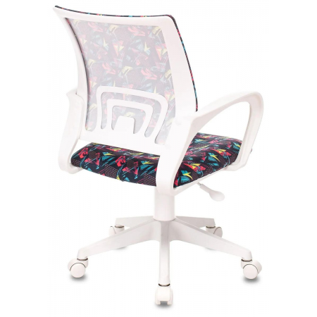 Кресло детское Бюрократ BUROKIDS 1 W мультиколор геометрия крестовина пластик пластик белый, фото , изображение 4