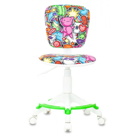 Кресло детское Бюрократ CH-W204/F мультиколор маскарад крестовина пластик подст.для ног пластик белый, фото , изображение 2