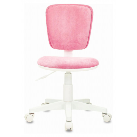 Кресло детское Бюрократ CH-W204NX розовый Velvet 36 крестовина пластик пластик белый, фото , изображение 2