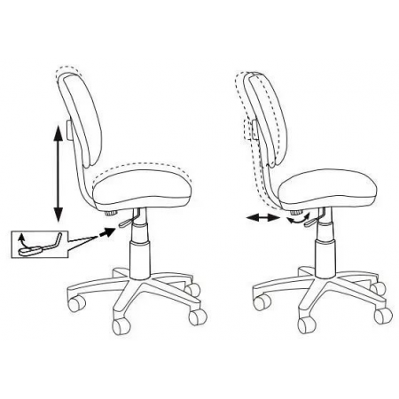 Кресло детское Бюрократ CH-W204NX розовый Velvet 36 крестовина пластик пластик белый, фото , изображение 5