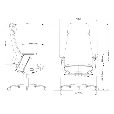 Кресло руководителя Cactus CS-LBK-KYOTO кожа крестов. алюминий, фото , изображение 7